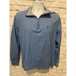 IZOD Men's Advantage Performance Quarter Zip Fleece Pullover Blue Medium
